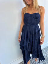 ULLA JOHNSON navy blue dress - size 4 (fits size 8).