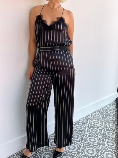 CAMI NYC - matching set - black and white stripes.