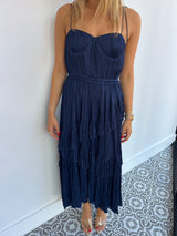 ULLA JOHNSON navy blue dress - size 4 (fits size 8).