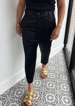 NILI LOTAN  black silk pants - size 8.