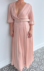 COSTARELLOS blush pink dress - size 42 (fit size 10-12).