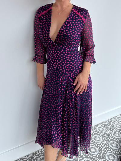SALONI silk dress - size 12